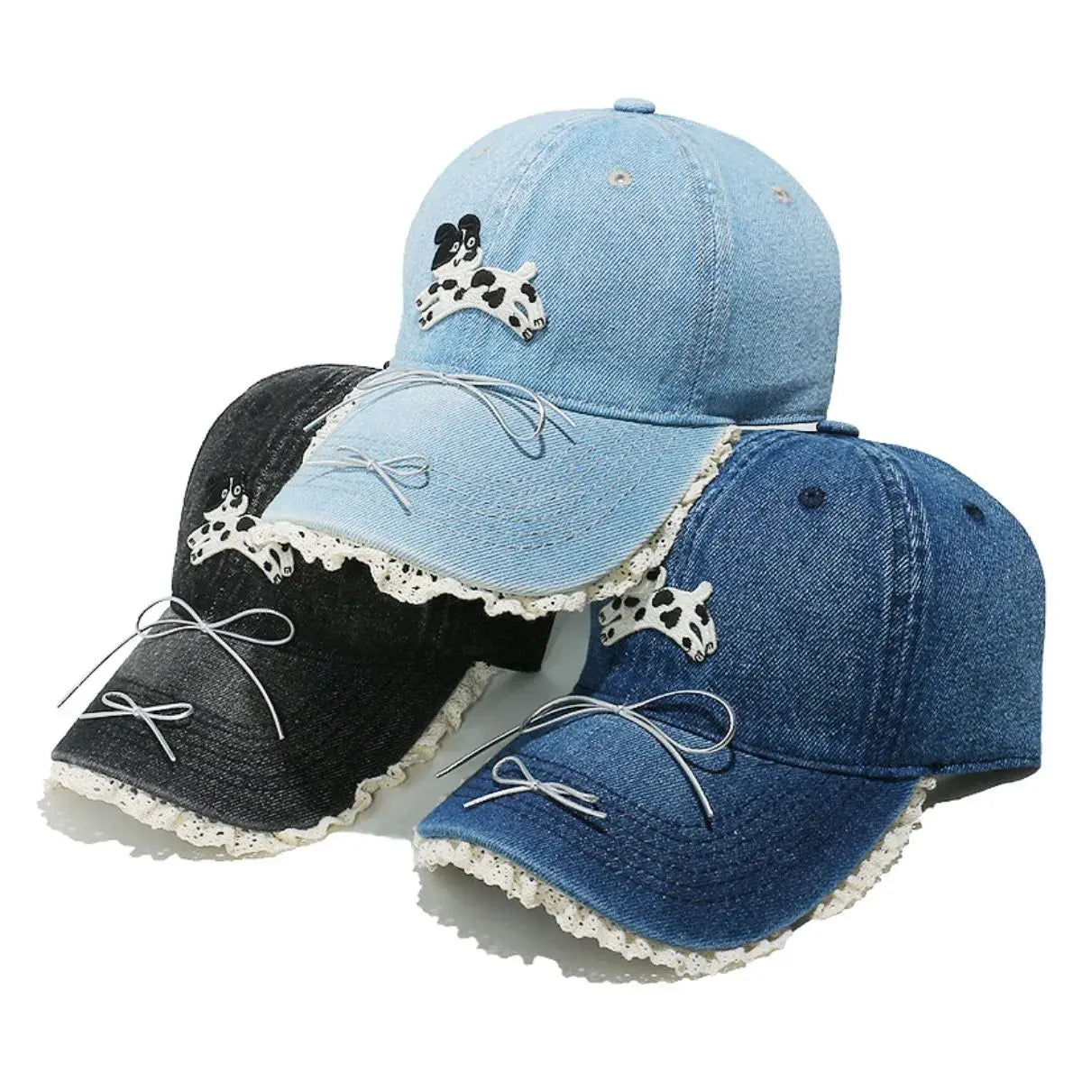 Dog Bow Adjustable Baseball Cap by Partner Label