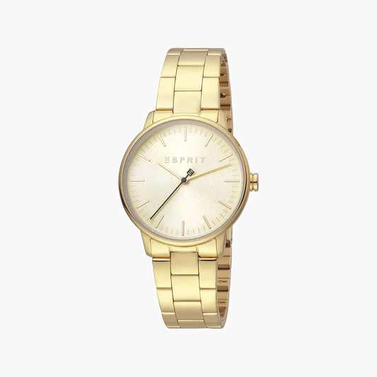 Esprit Women's Gold Stainless Steel Watch, Champagne Dial | Es1l188m0075 by ESPRIT