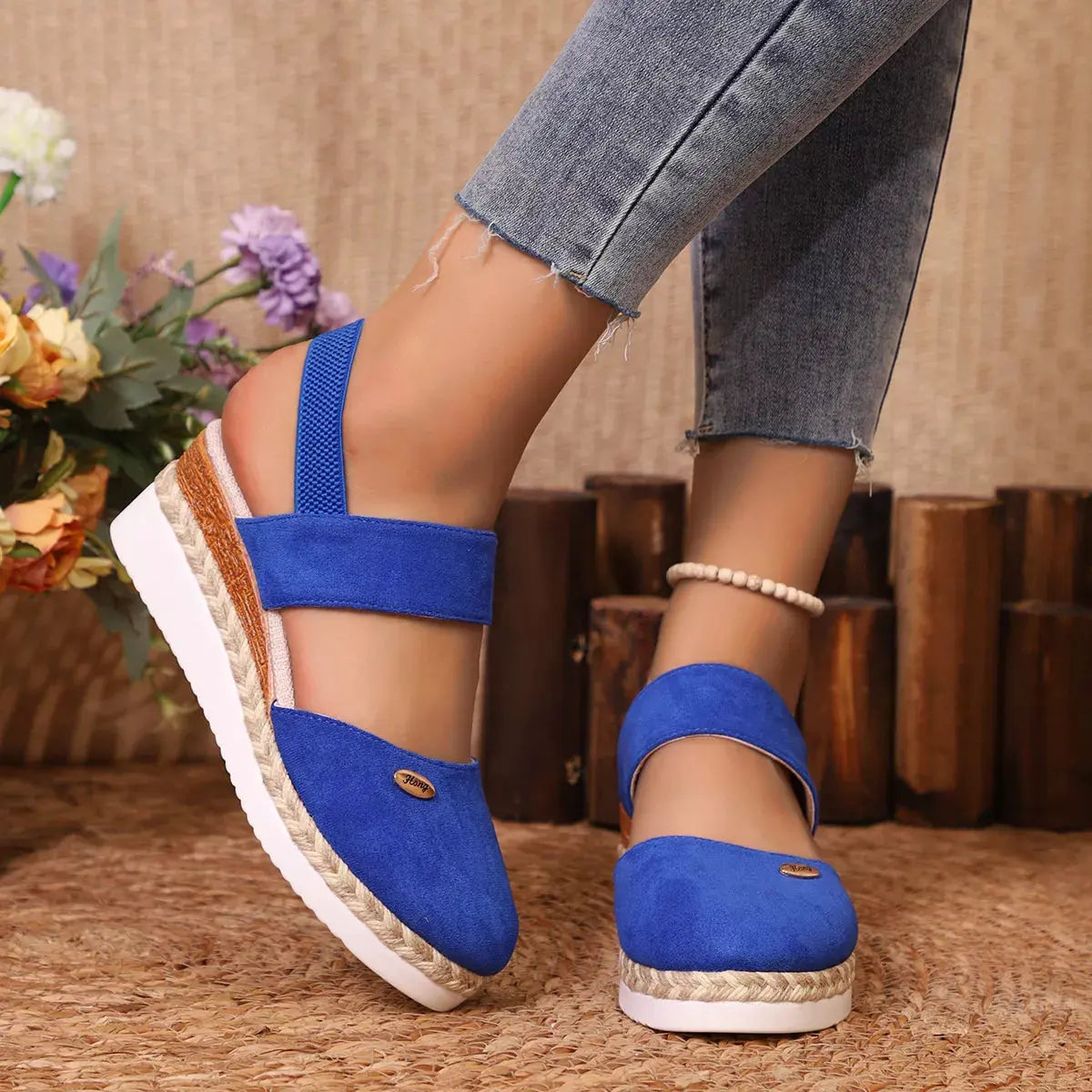 Espadrille Wedge Sandals with Ankle Strap | Partner Labels Selection by Partner Label