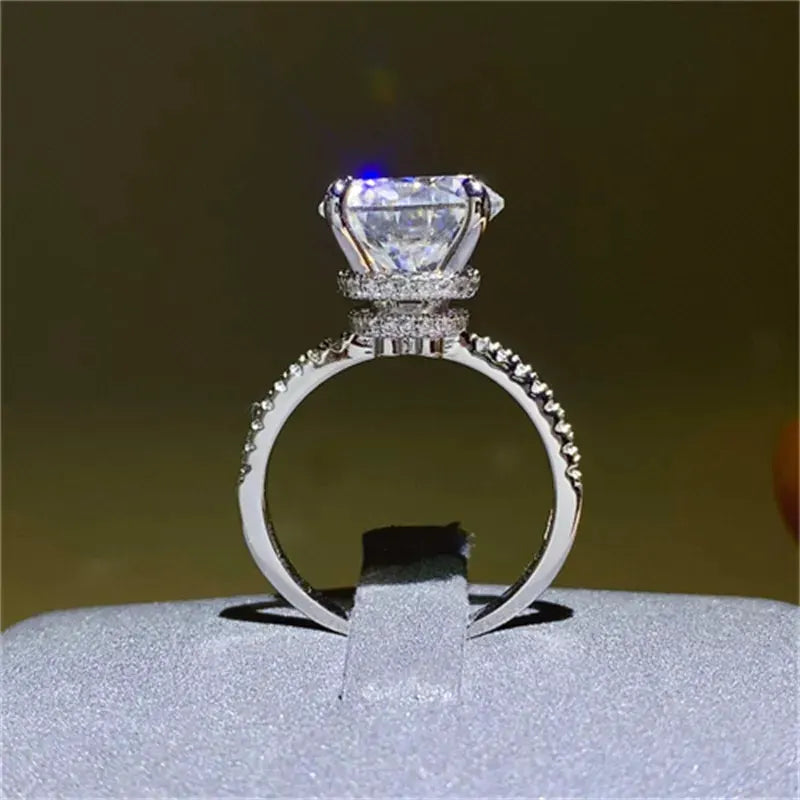 5 Carat Moissanite 925 Sterling Silver Ring by Partner Label