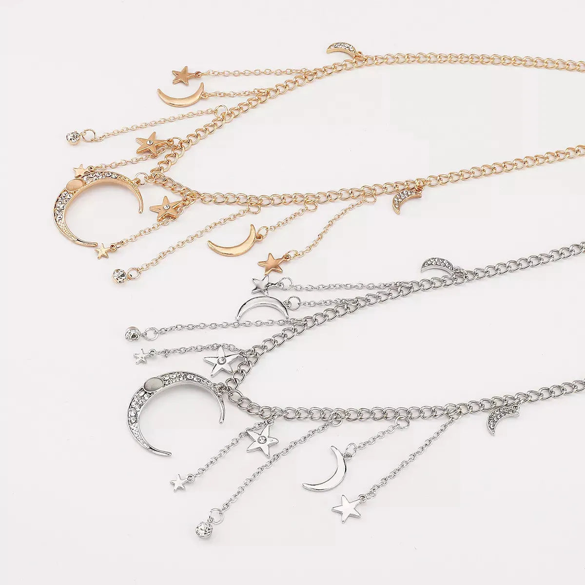 Moon & Star Charm Necklace by Partner Labels