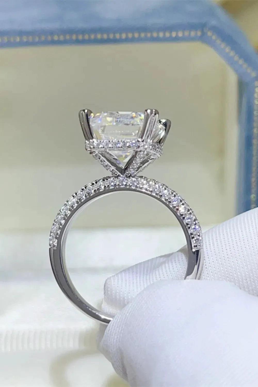5 Carat Moissanite 925 Sterling Silver Ring by Partner Label