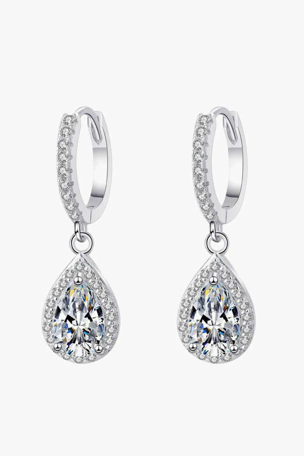Moissanite Teardrop Earrings by Partner Label