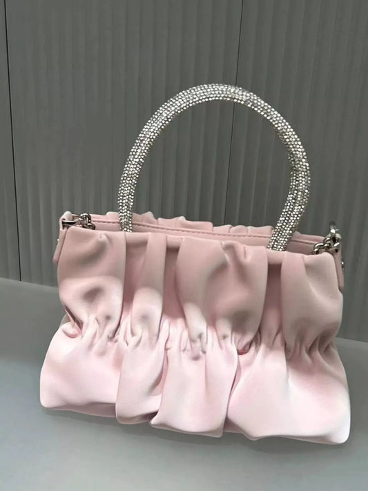 Ruched Chain Crossbody Bag by Partner Label