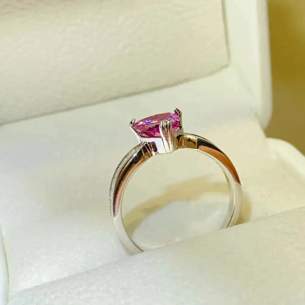 1 Carat Moissanite 925 Sterling Silver Ring by Partner Label