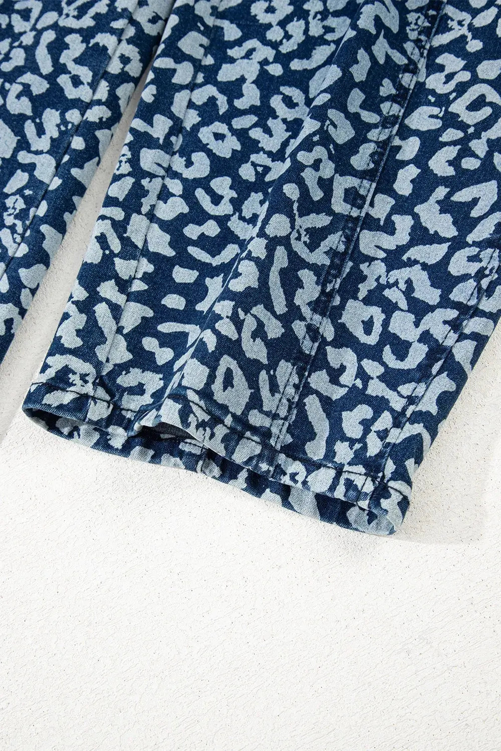 Leopard Print Wide Leg Jeans by Partner Label