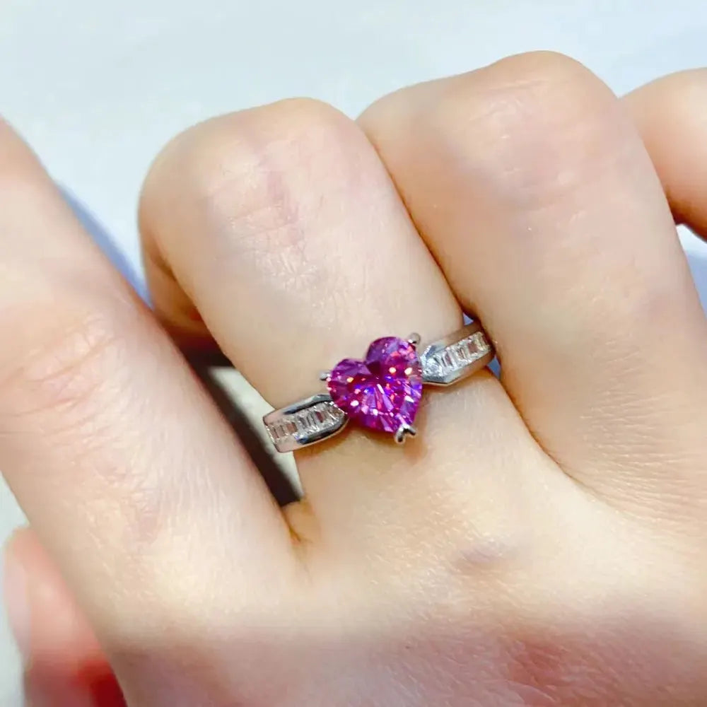 1 Carat Moissanite 925 Sterling Silver Ring by Partner Label
