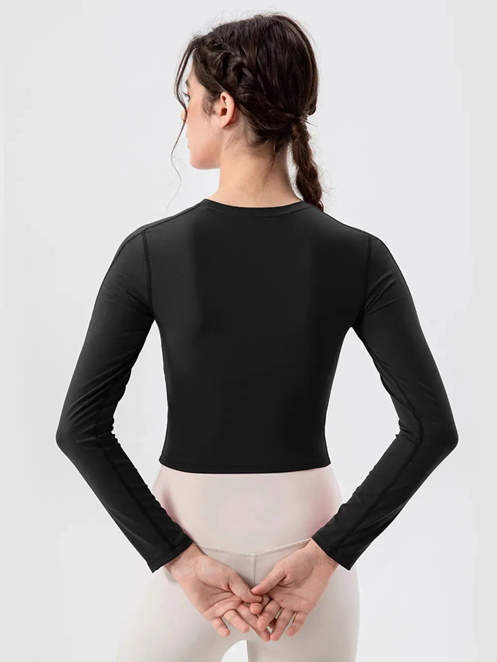 Round Neck Long Sleeve Active T-Shirt by Partner Label