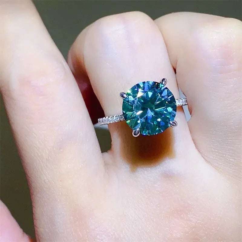 5 Carat Moissanite Zircon 925 Sterling Silver Ring by Partner Label