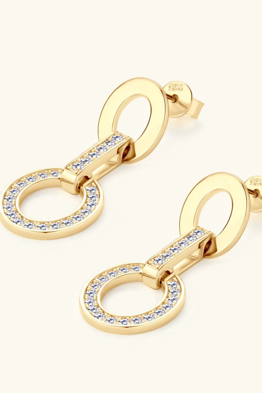 Moissanite 925 Sterling Silver Earrings by Partner Label