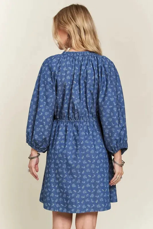 ADORA Batwing Sleeves Floral Dress by Partner Label
