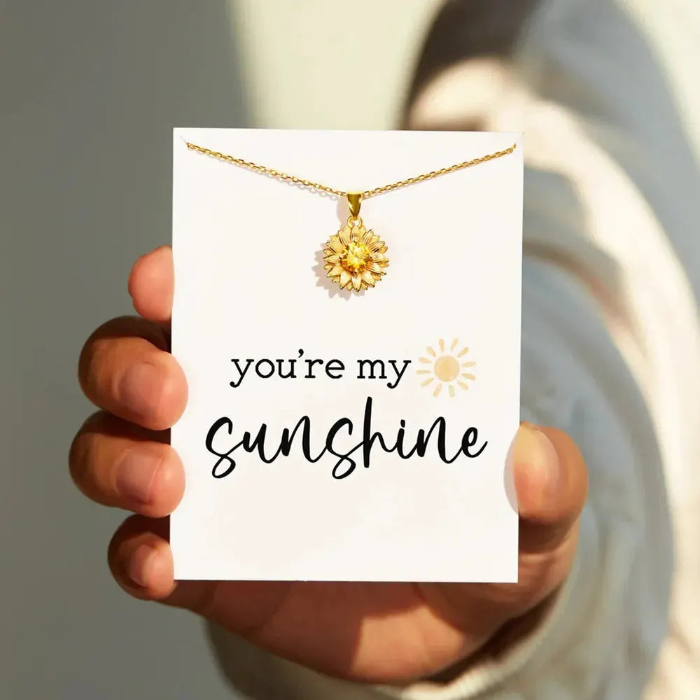Sunflower Shape 18K Gold-Plated Pendant Necklace by Partner Label