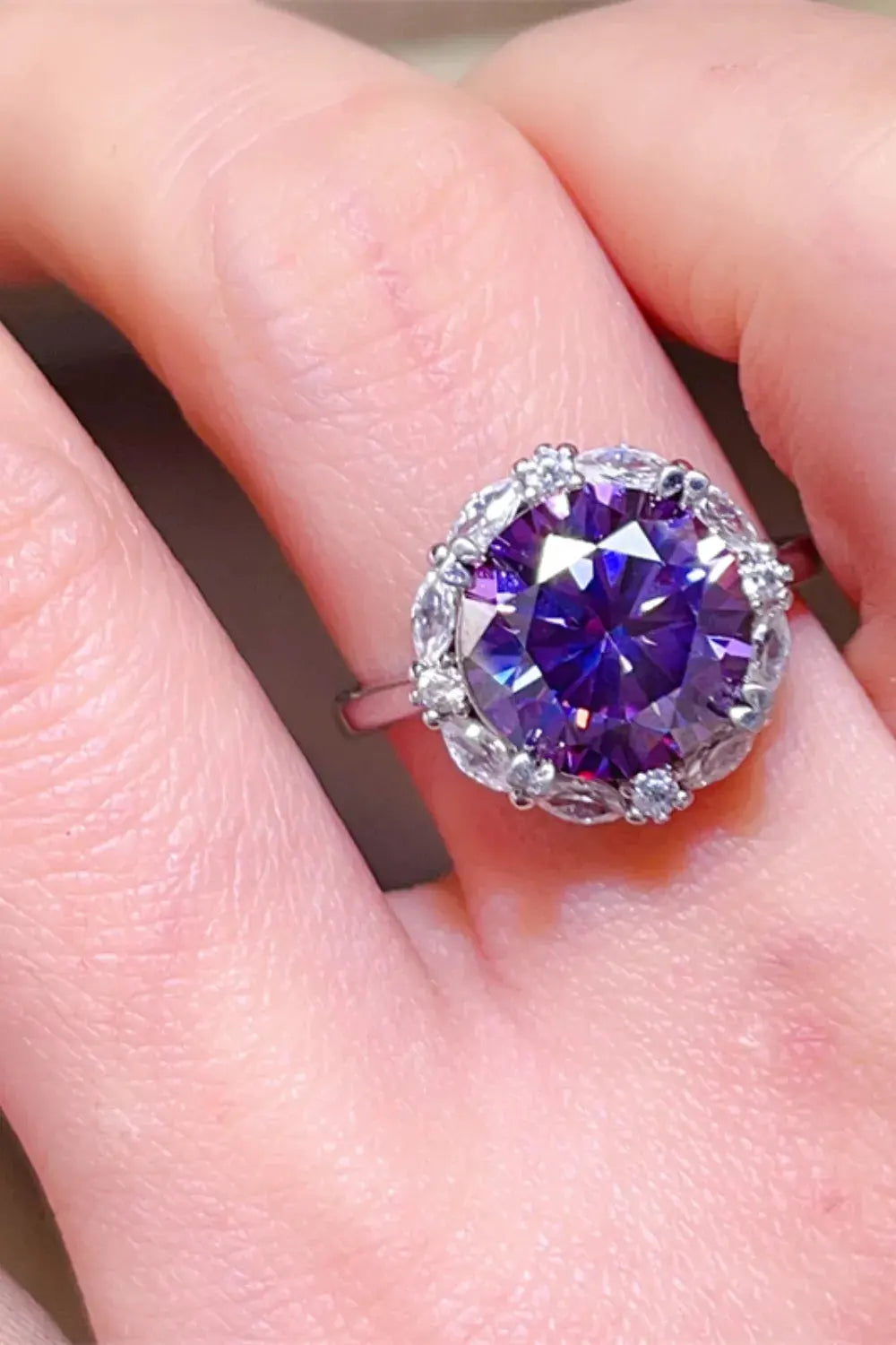 5 Carat Moissanite 925 Sterling Silver Ring by Partner Label