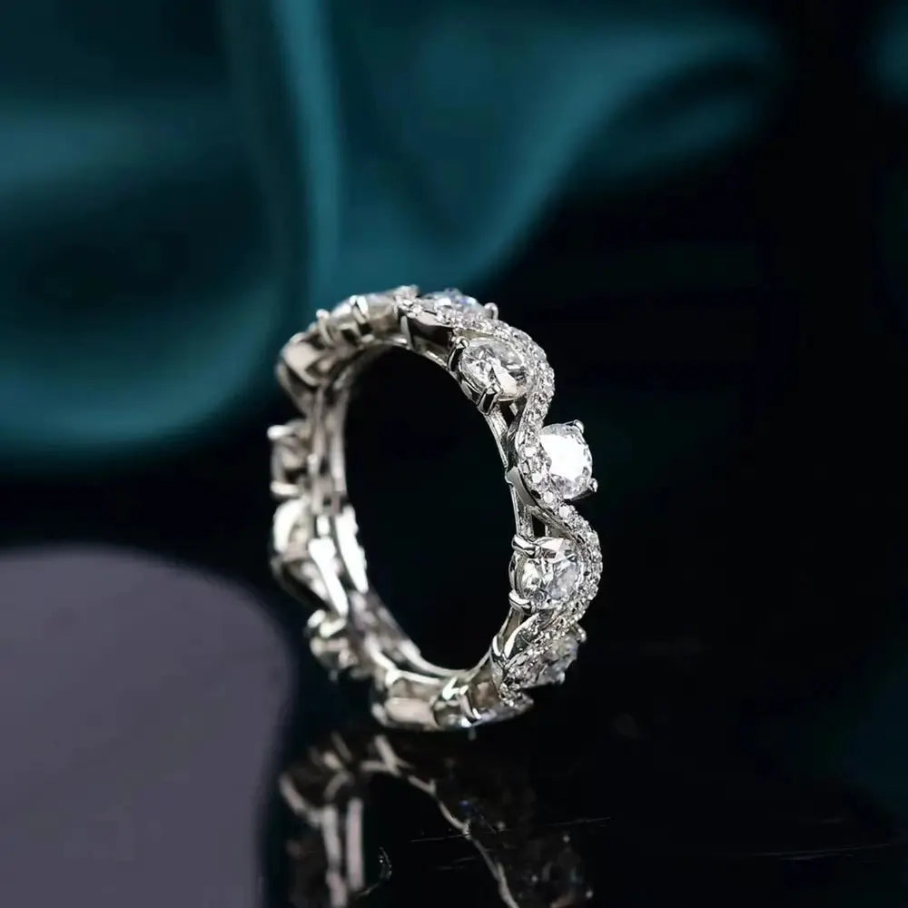 Moissanite 925 Sterling Silver Ring by Partner Label
