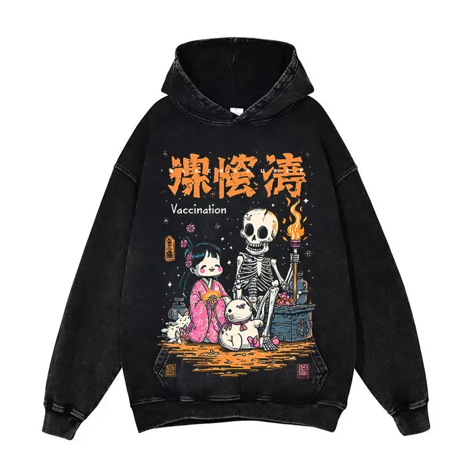Black source Club T-shirt Japanese Mythical Spirit Beast Anime T-shirt Gods Skull by Vimost Shop