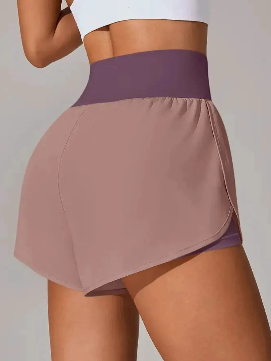 Pocketed High Waist Active Shorts by Partner Label