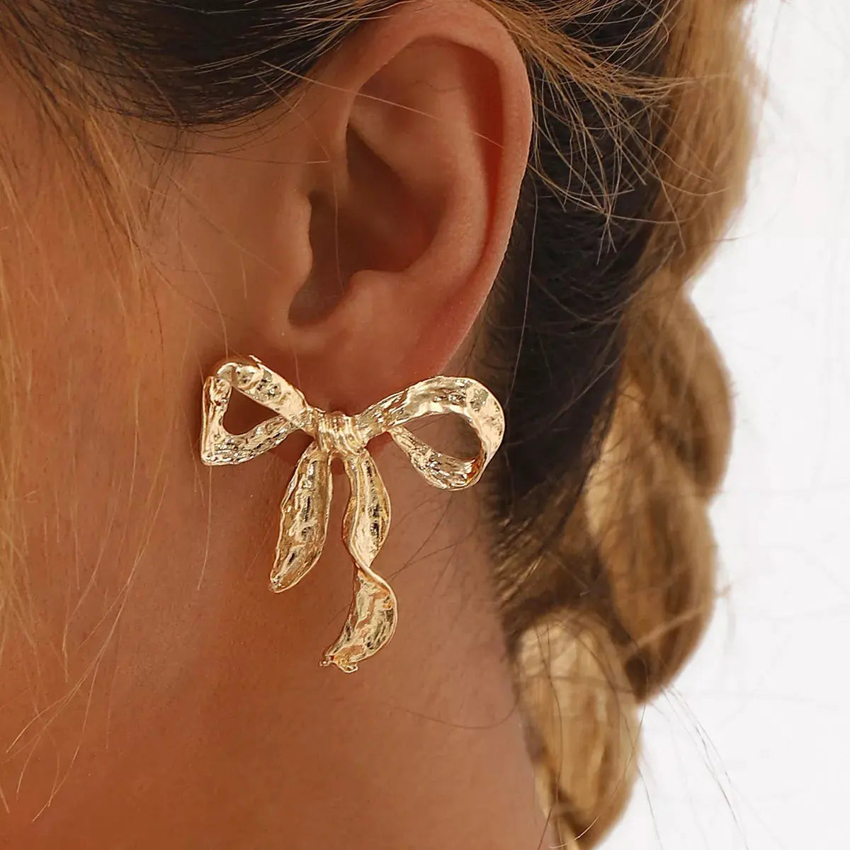 18K Gold-Plated Bow Earrings by Partner Label