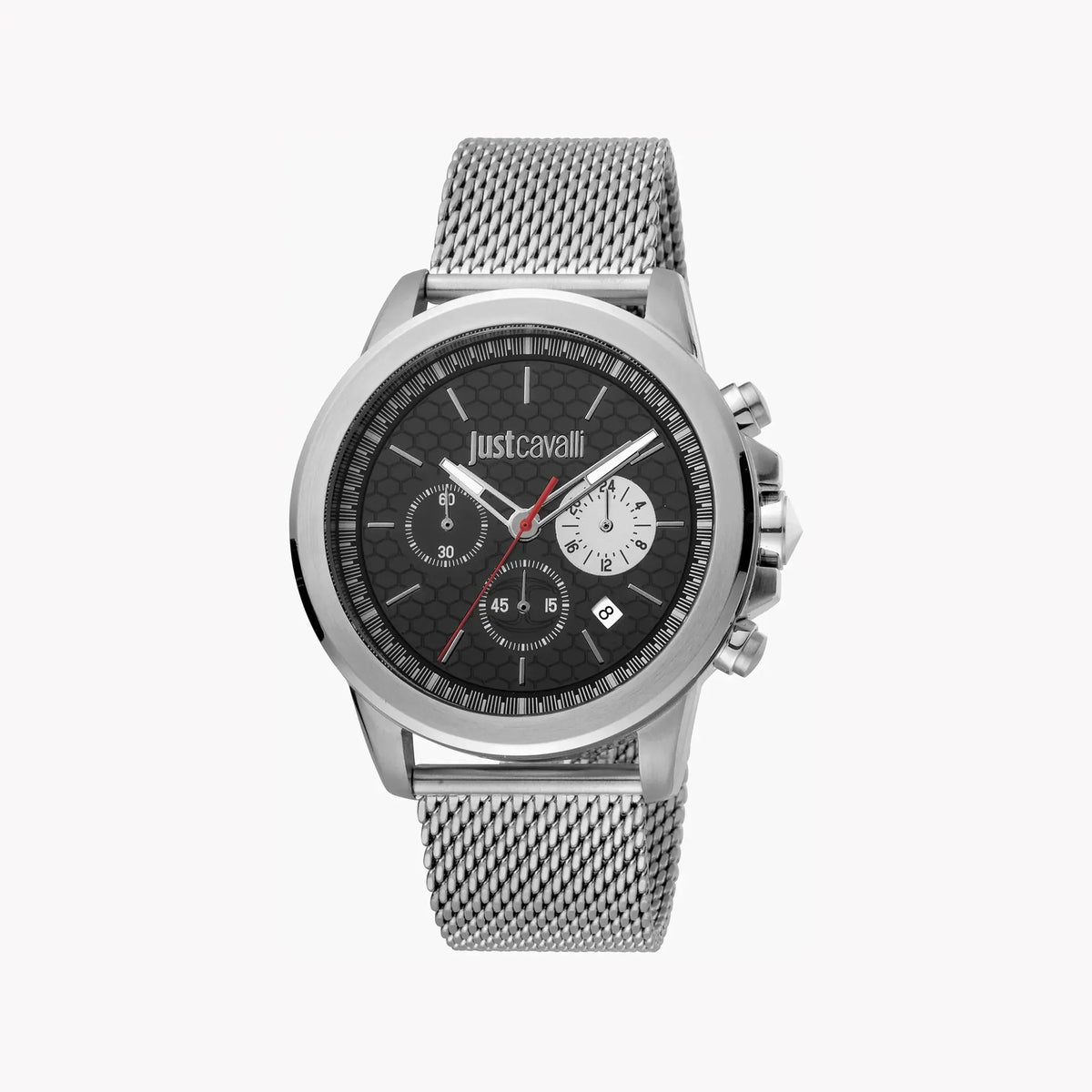 Just Cavalli Men's Silver Watch, Black Dial | Jc1g140m0065 by JUST CAVALLI