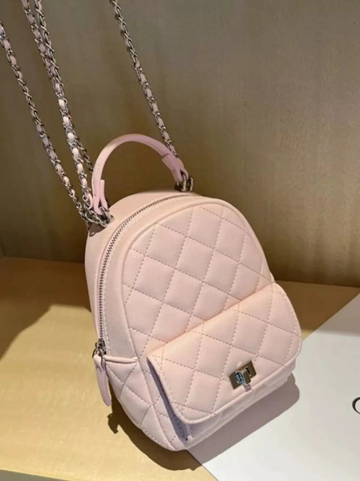 Quilted Mini Backpack Bag by Partner Label