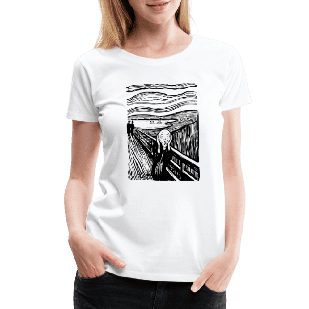 Edvard Munch the Scream Sketch artwork t-shirt by Art-O-Rama Shop