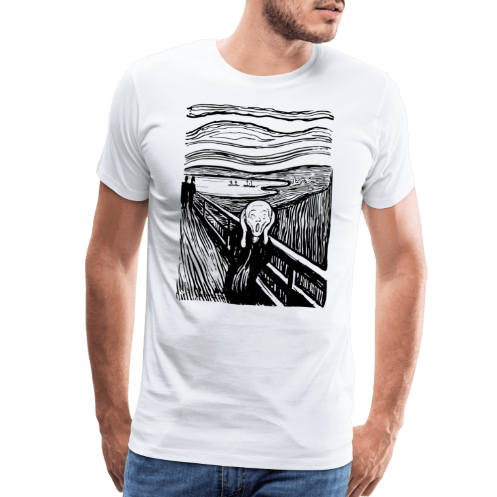 Edvard Munch the Scream Sketch artwork t-shirt by Art-O-Rama Shop