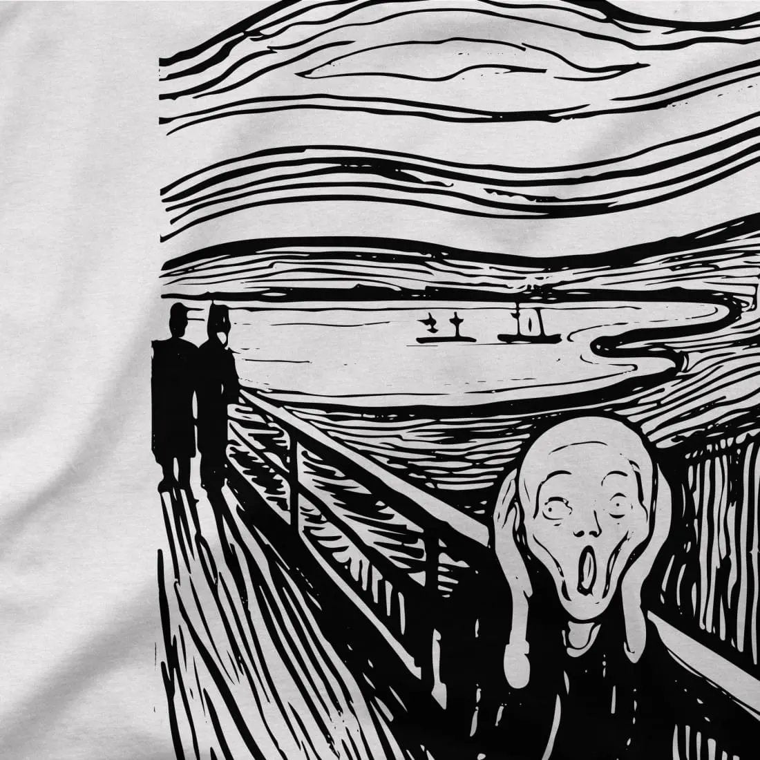 Edvard Munch the Scream Sketch artwork t-shirt by Art-O-Rama Shop