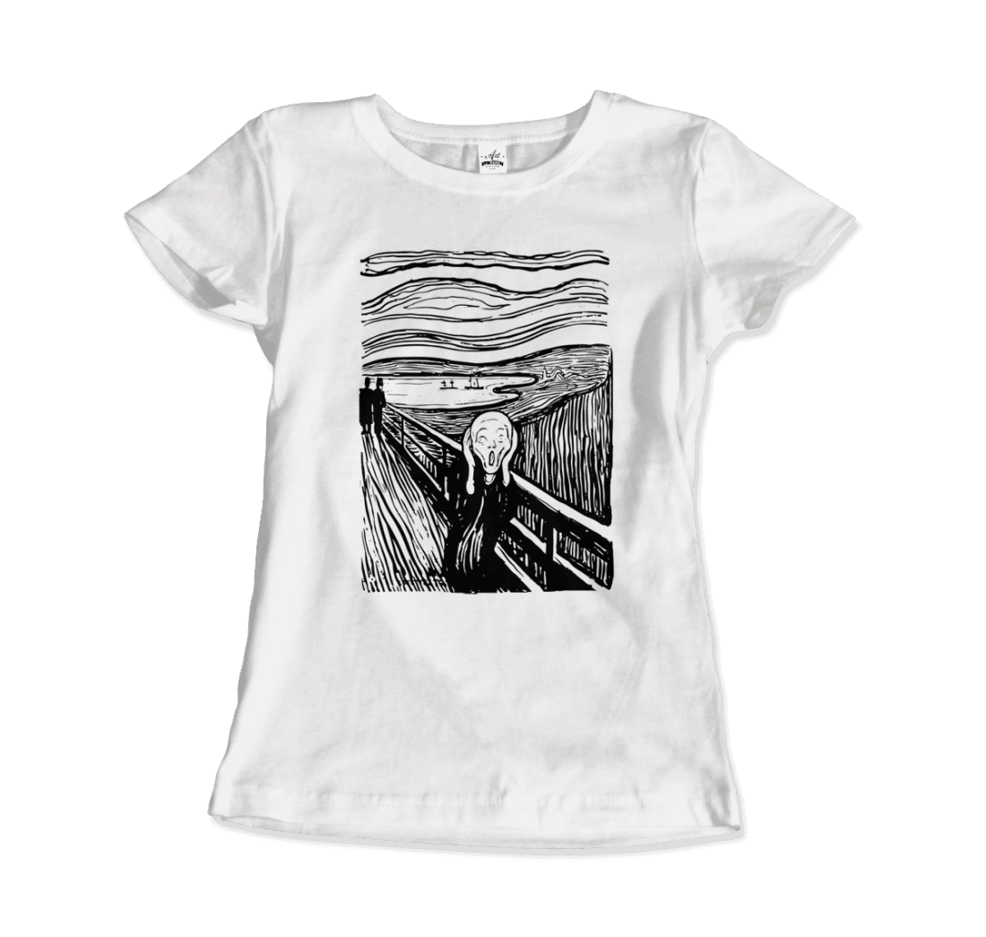 Edvard Munch the Scream Sketch artwork t-shirt by Art-O-Rama Shop