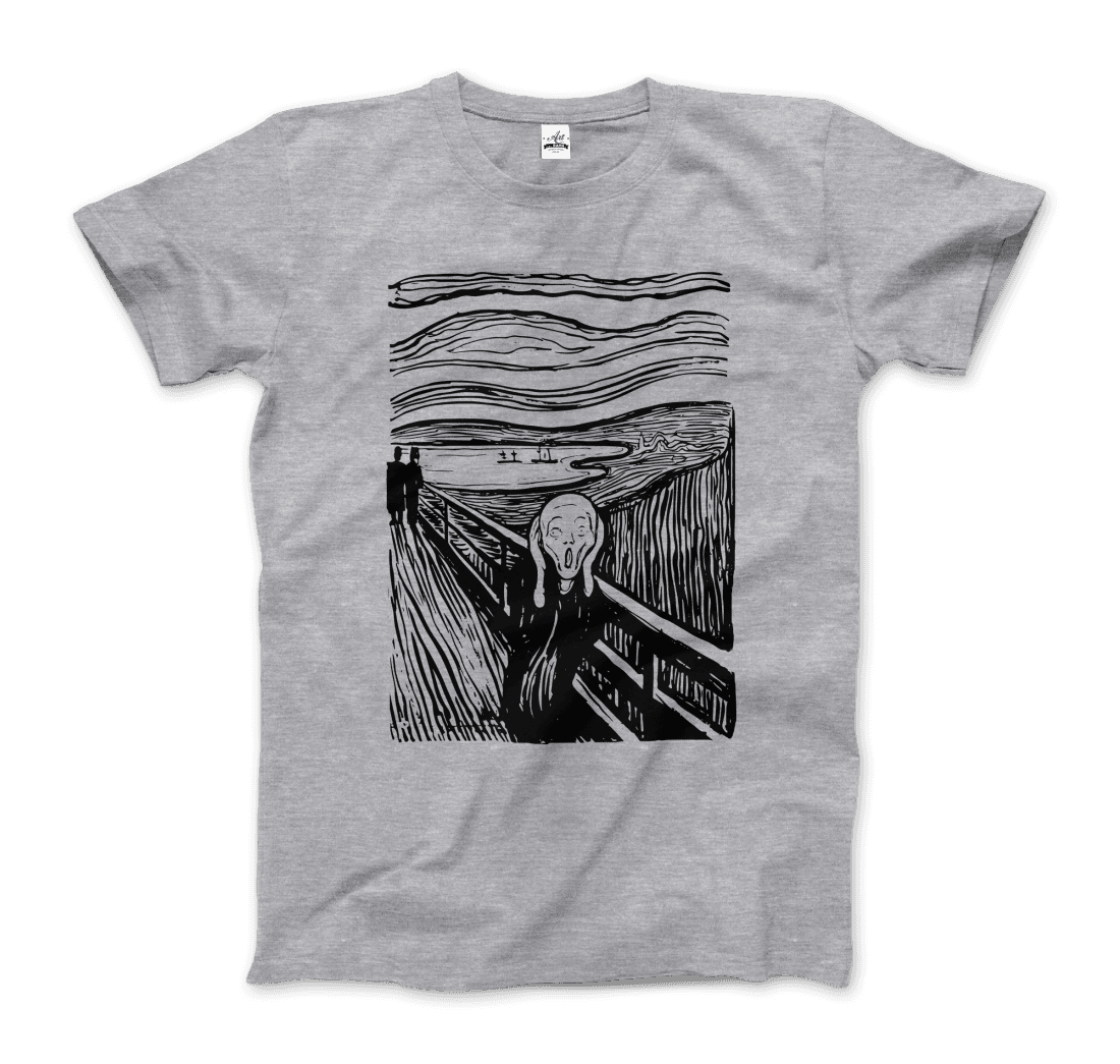 Edvard Munch the Scream Sketch artwork t-shirt by Art-O-Rama Shop