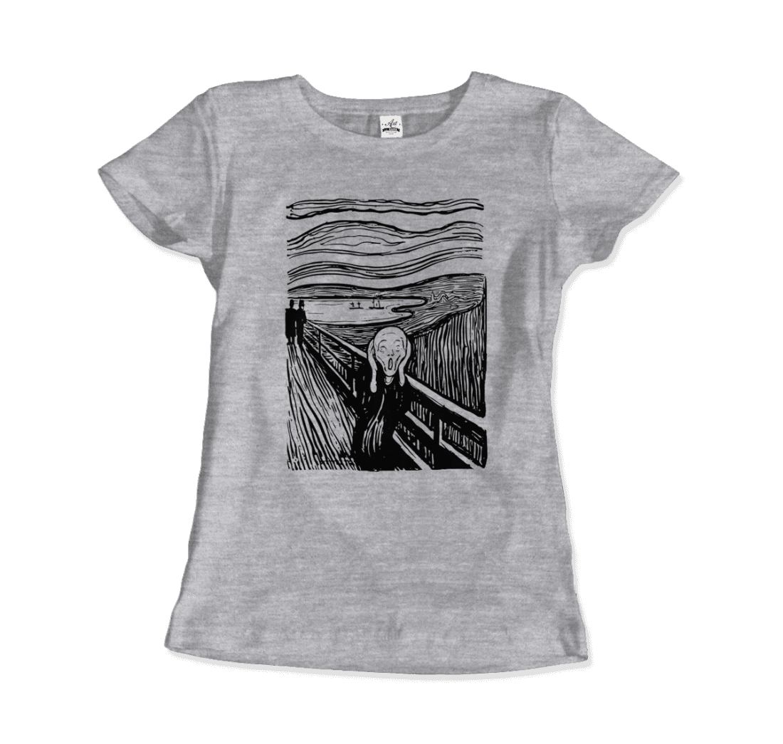 Edvard Munch the Scream Sketch artwork t-shirt by Art-O-Rama Shop