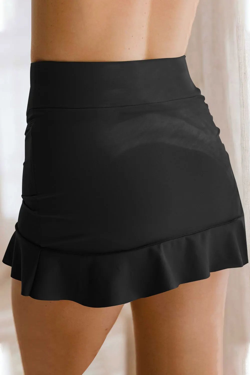 Ruffle Hem Swim Skort by Partner Label