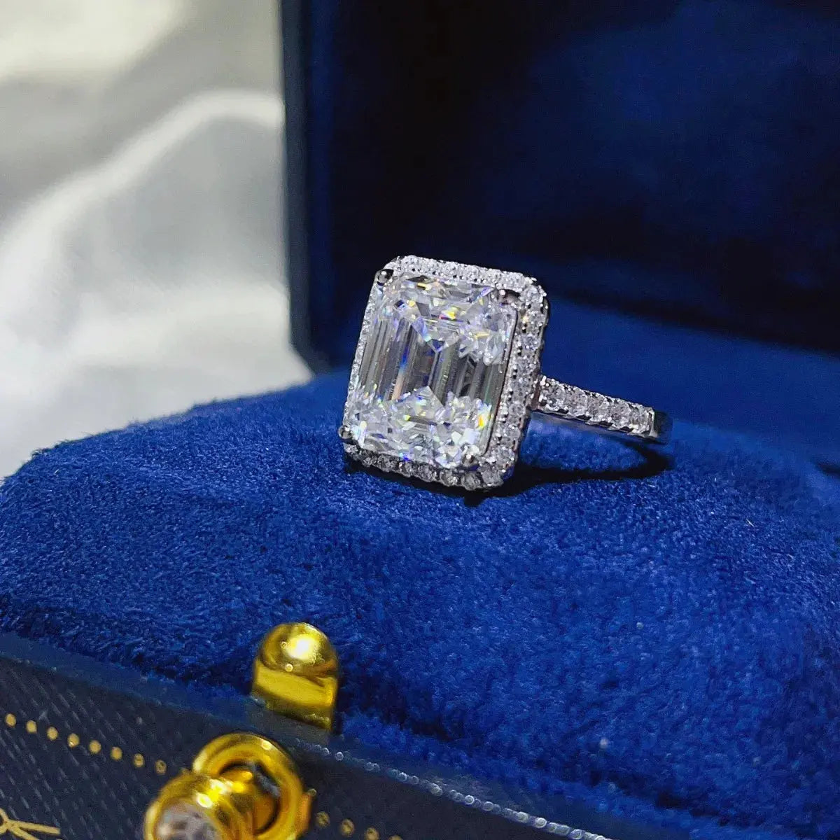 5 Carat Moissanite 925 Sterling Silver Ring by Partner Label