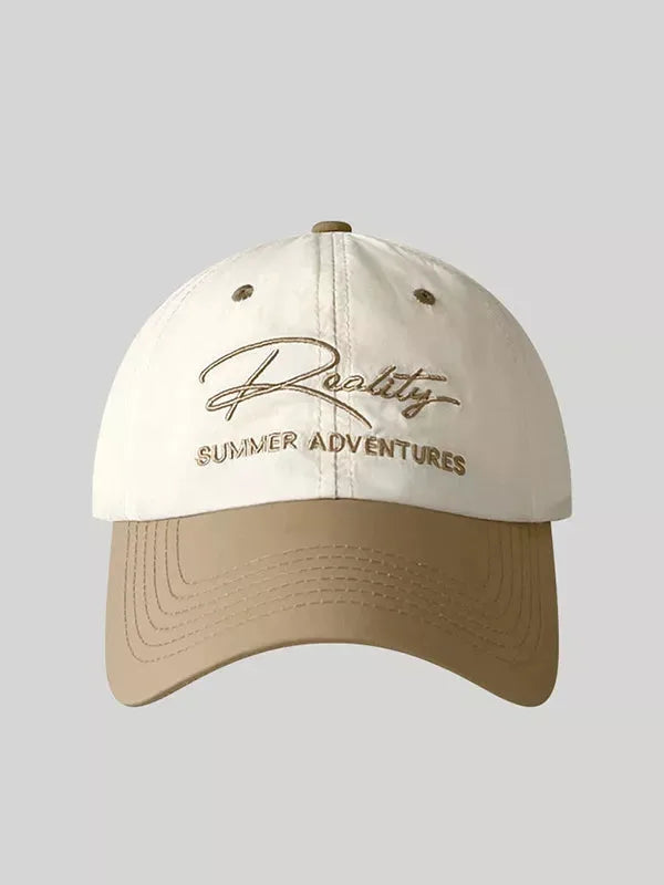 Letter Embroidered Adjustable Baseball Cap by Partner Label