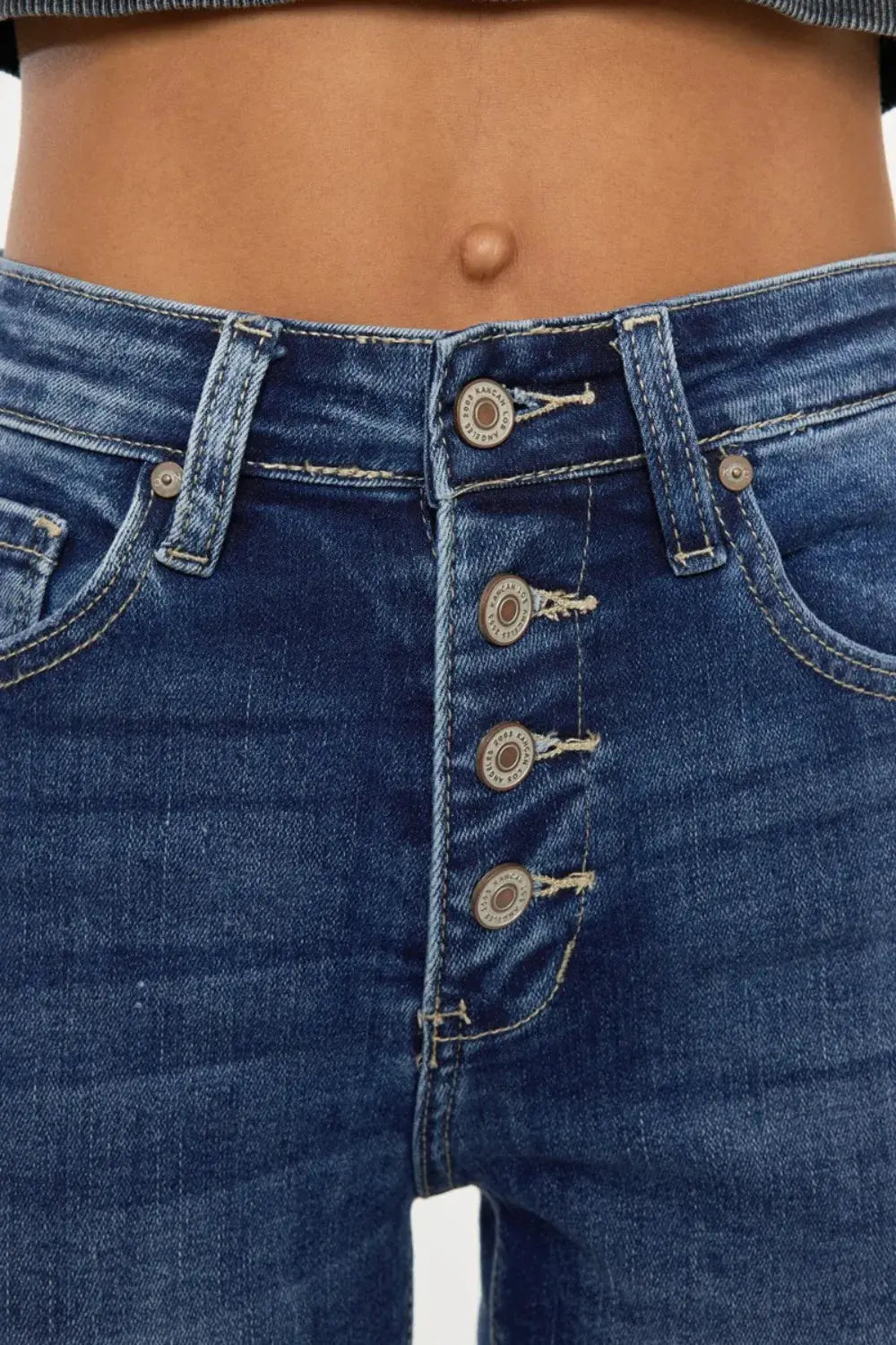 Kancan Full Size Cat's Whiskers Button Fly Denim Shorts by Kancan