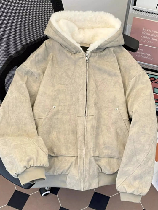 Men's Cozy Sherpa Lined Hooded Jacket by Partner Label