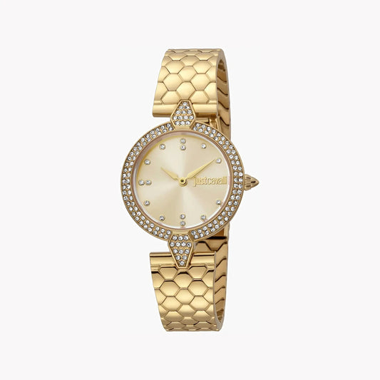 Just Cavalli Women's Gold Stainless Steel Watch, Champagne Dial | Jc1l159m0055 by JUST CAVALLI