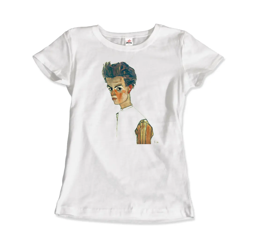 Egon Schiele Self-Portrait, art t-shirt by Art-O-Rama Shop