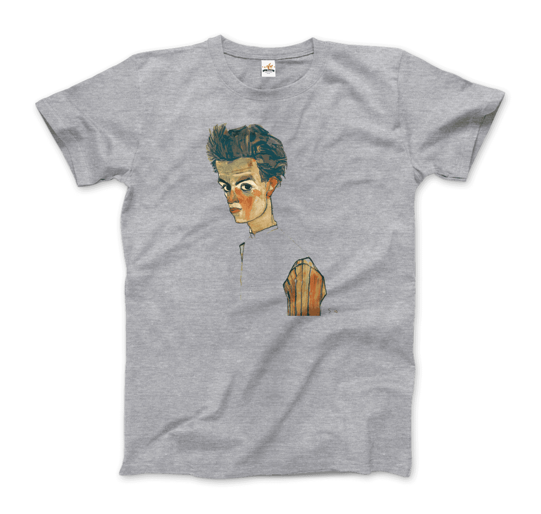 Egon Schiele Self-Portrait, art t-shirt by Art-O-Rama Shop