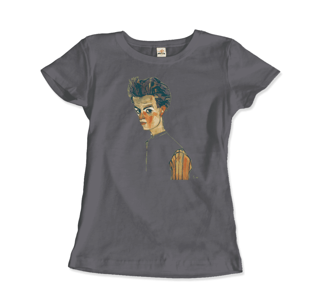 Egon Schiele Self-Portrait, art t-shirt by Art-O-Rama Shop