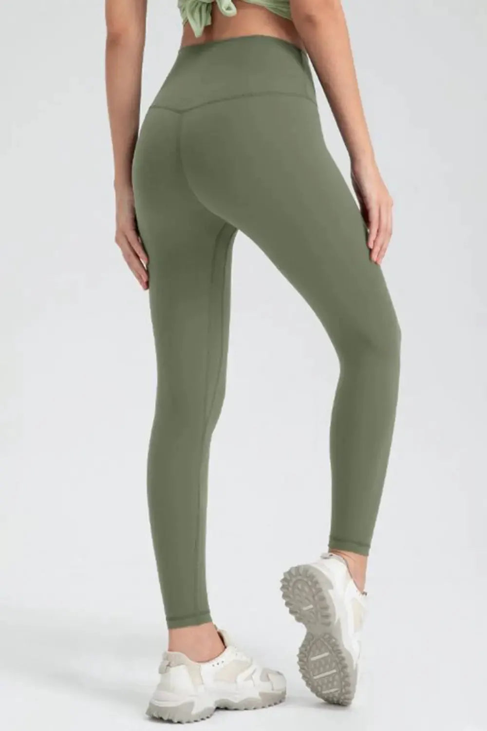 Wide Waistband Slim Fit Active Leggings by Partner Label