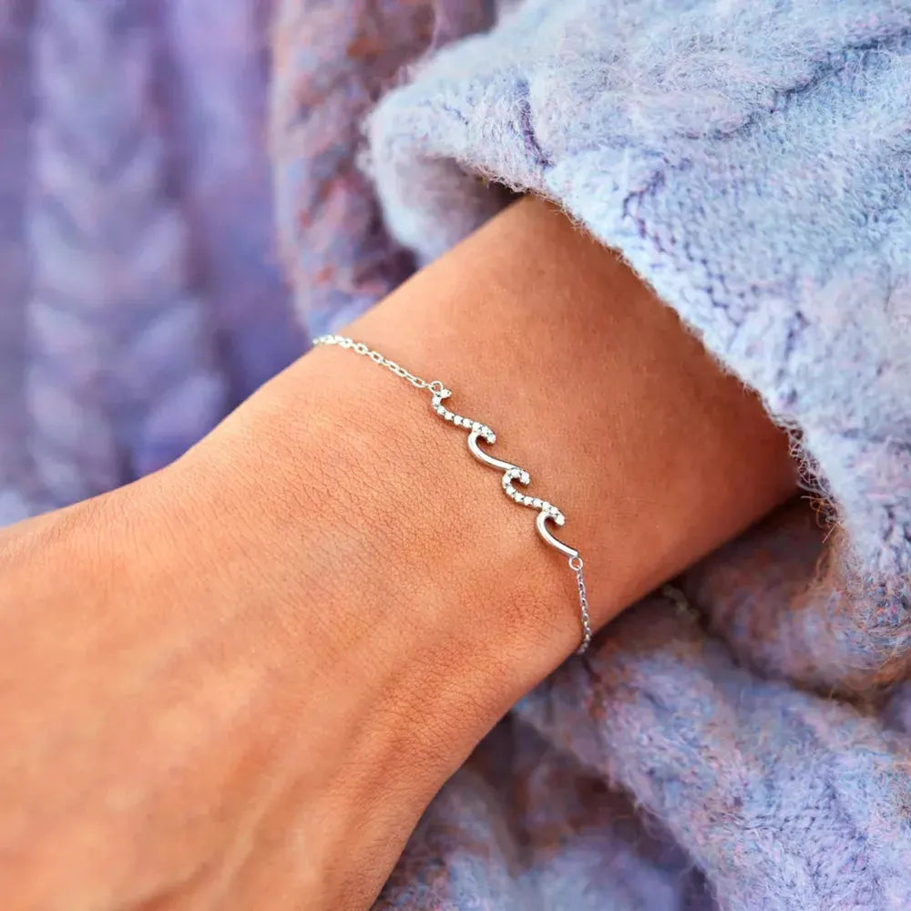 925 Sterling Silver Zircon Bracelet by Partner Label