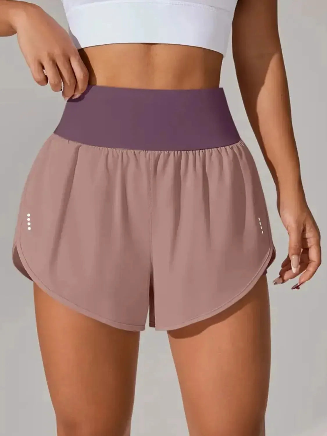 Pocketed High Waist Active Shorts by Partner Label