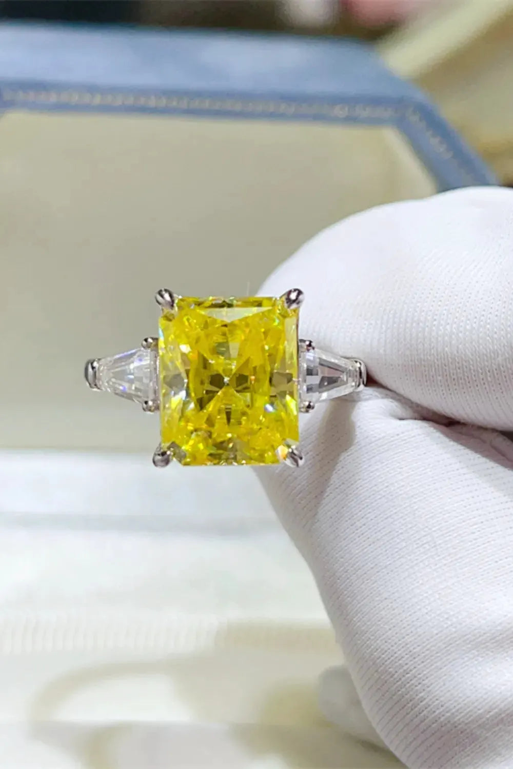 5 Carat Moissanite 925 Sterling Silver Ring by Partner Label