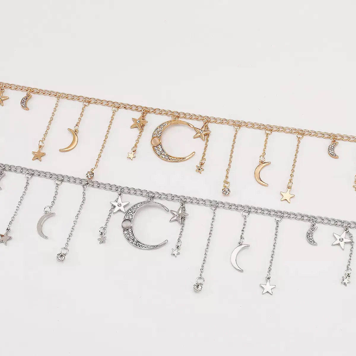 Moon & Star Charm Necklace by Partner Labels