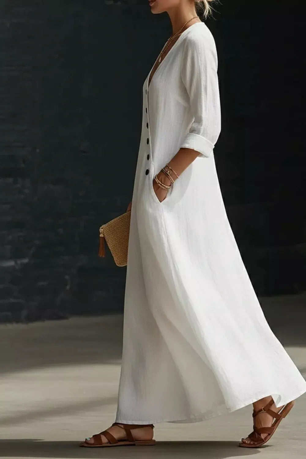 Surplice Long Sleeve Maxi Dress by Trendsi