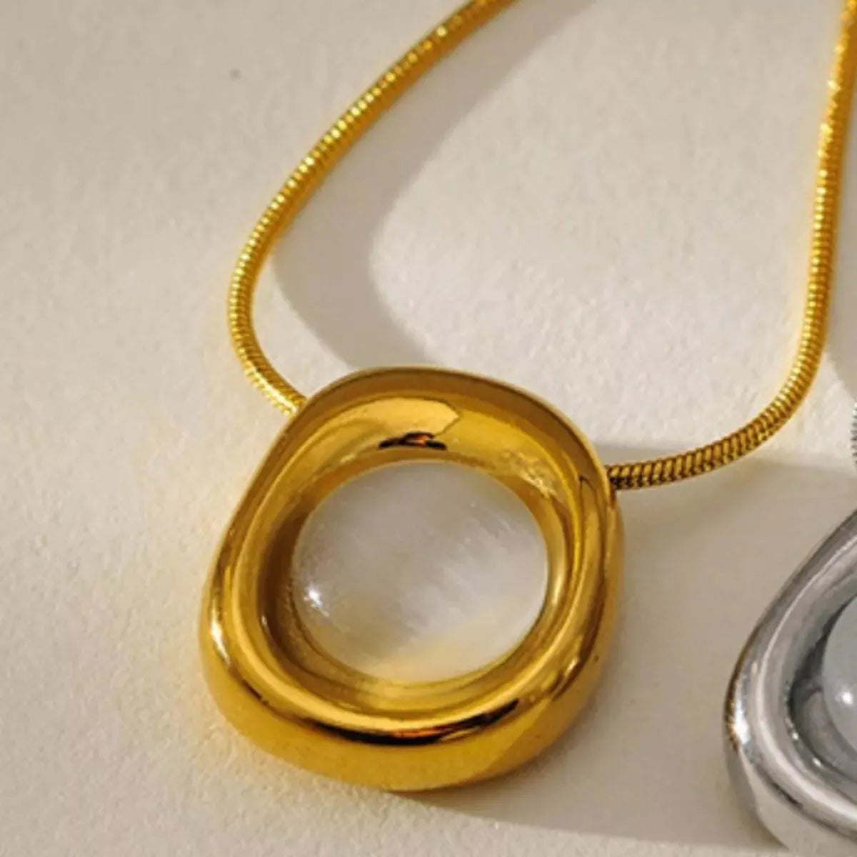 Natural Stone Pendant Necklace by Partner Labels