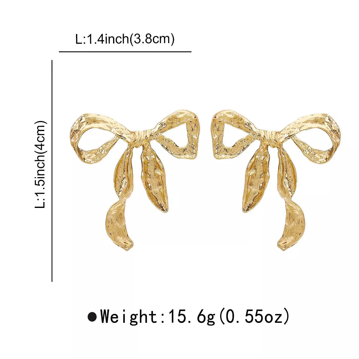 18K Gold-Plated Bow Earrings by Partner Label