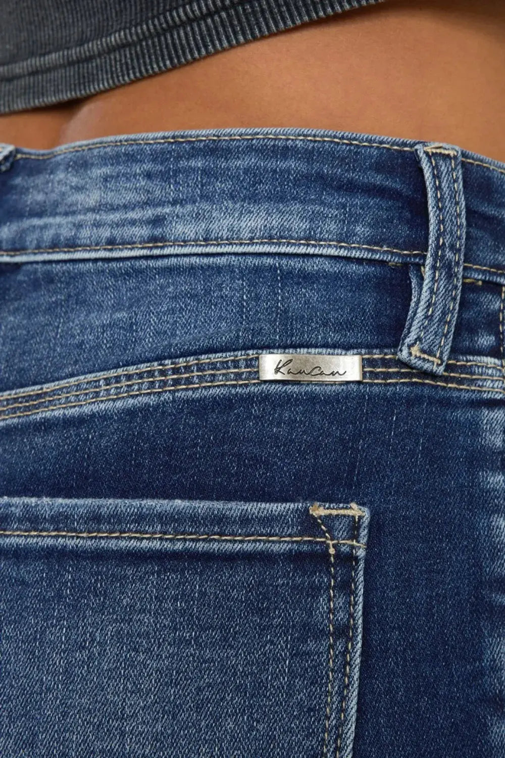 Kancan Full Size Cat's Whiskers Button Fly Denim Shorts by Kancan