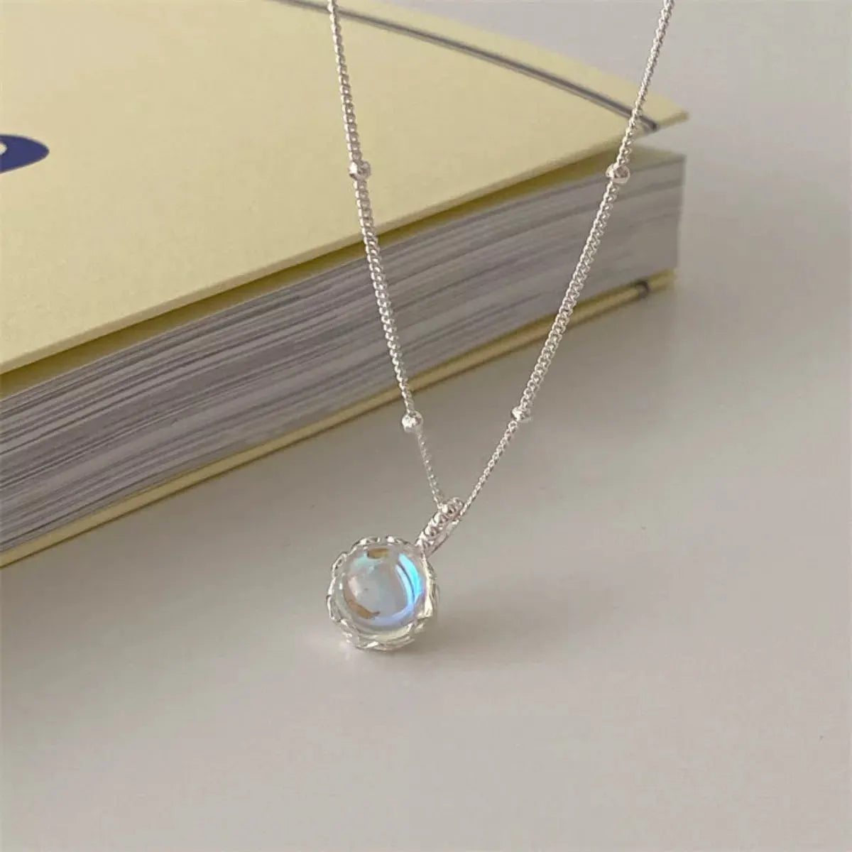 Moonstone 925 Sterling Silver Necklace by Partner Labels