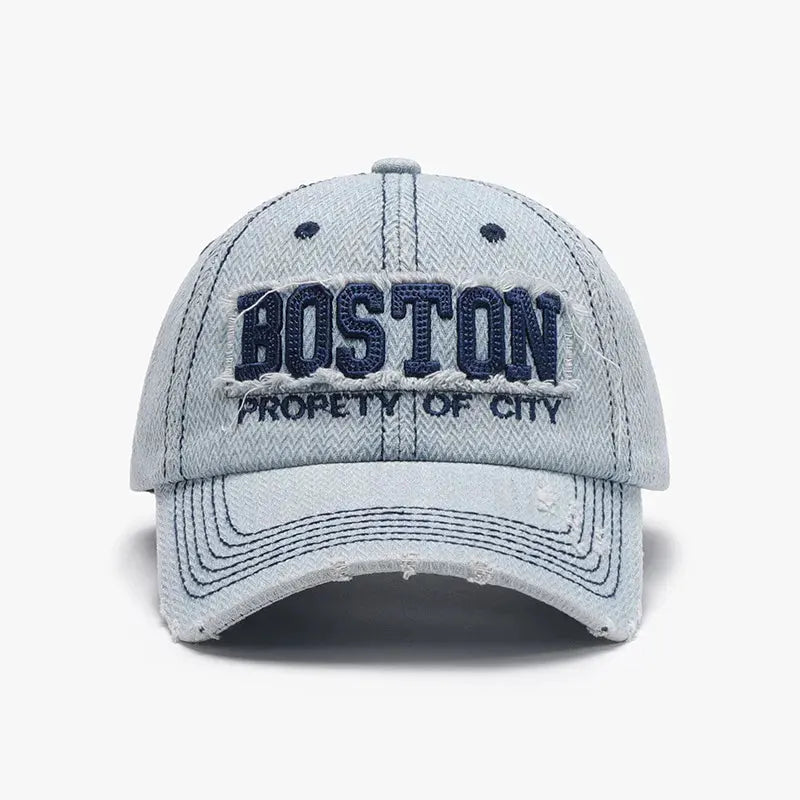 Letter Adjustable Cotton Baseball Cap by Partner Label