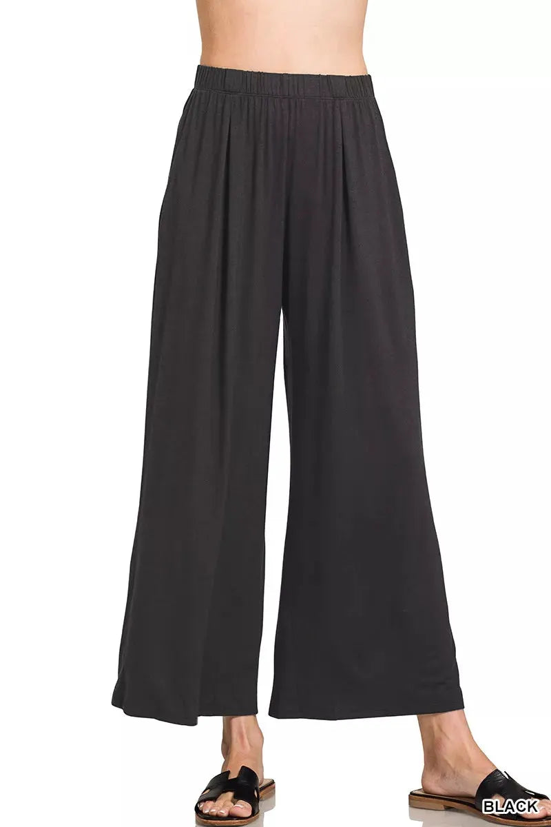 Zenana Elastic Waist Comfy Lounge Pants by Zenana